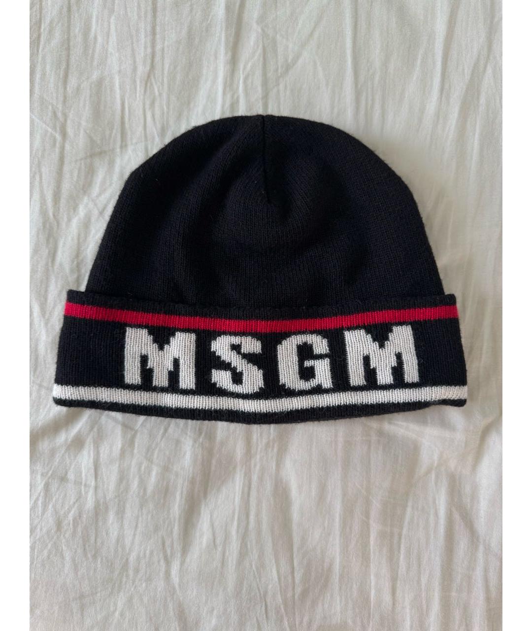 MSGM Черная шерстяная шапка, фото 5