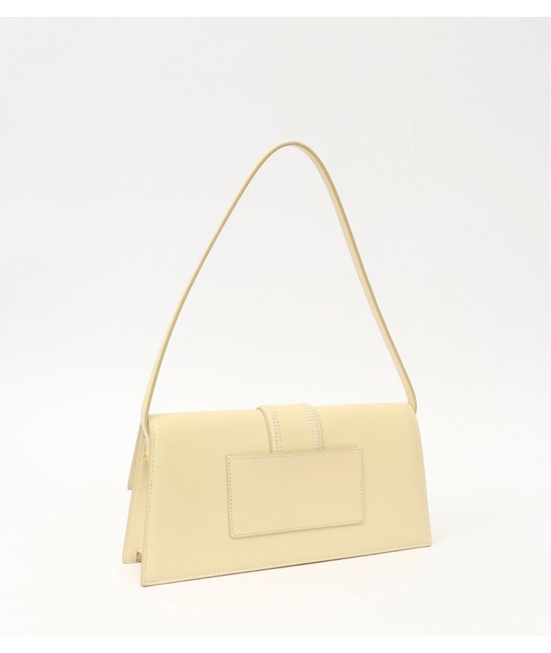 JACQUEMUS Желтая кожаная сумка через плечо, фото 3