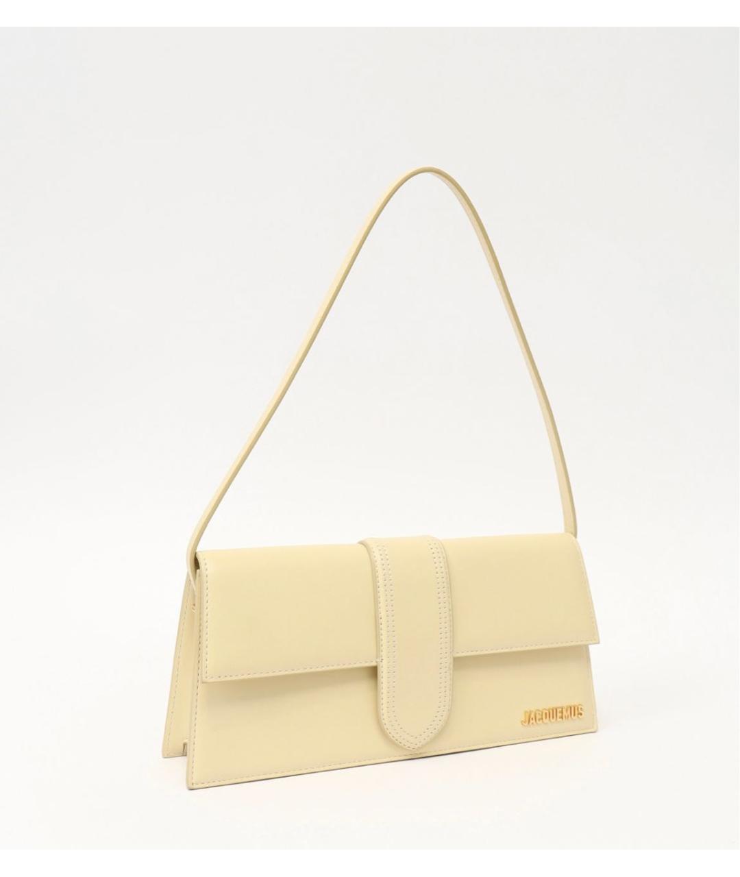 JACQUEMUS Желтая кожаная сумка через плечо, фото 2