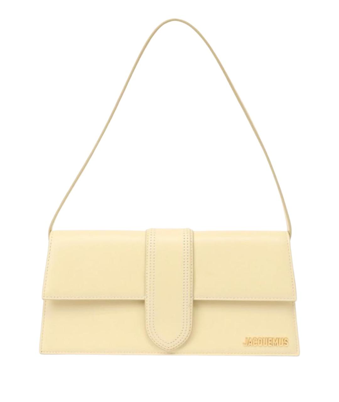 JACQUEMUS Желтая кожаная сумка через плечо, фото 1
