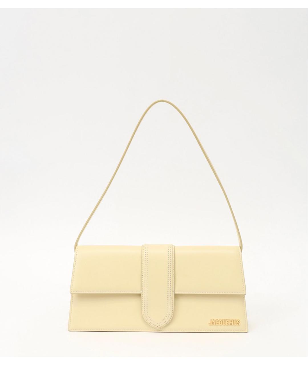 JACQUEMUS Желтая кожаная сумка через плечо, фото 7