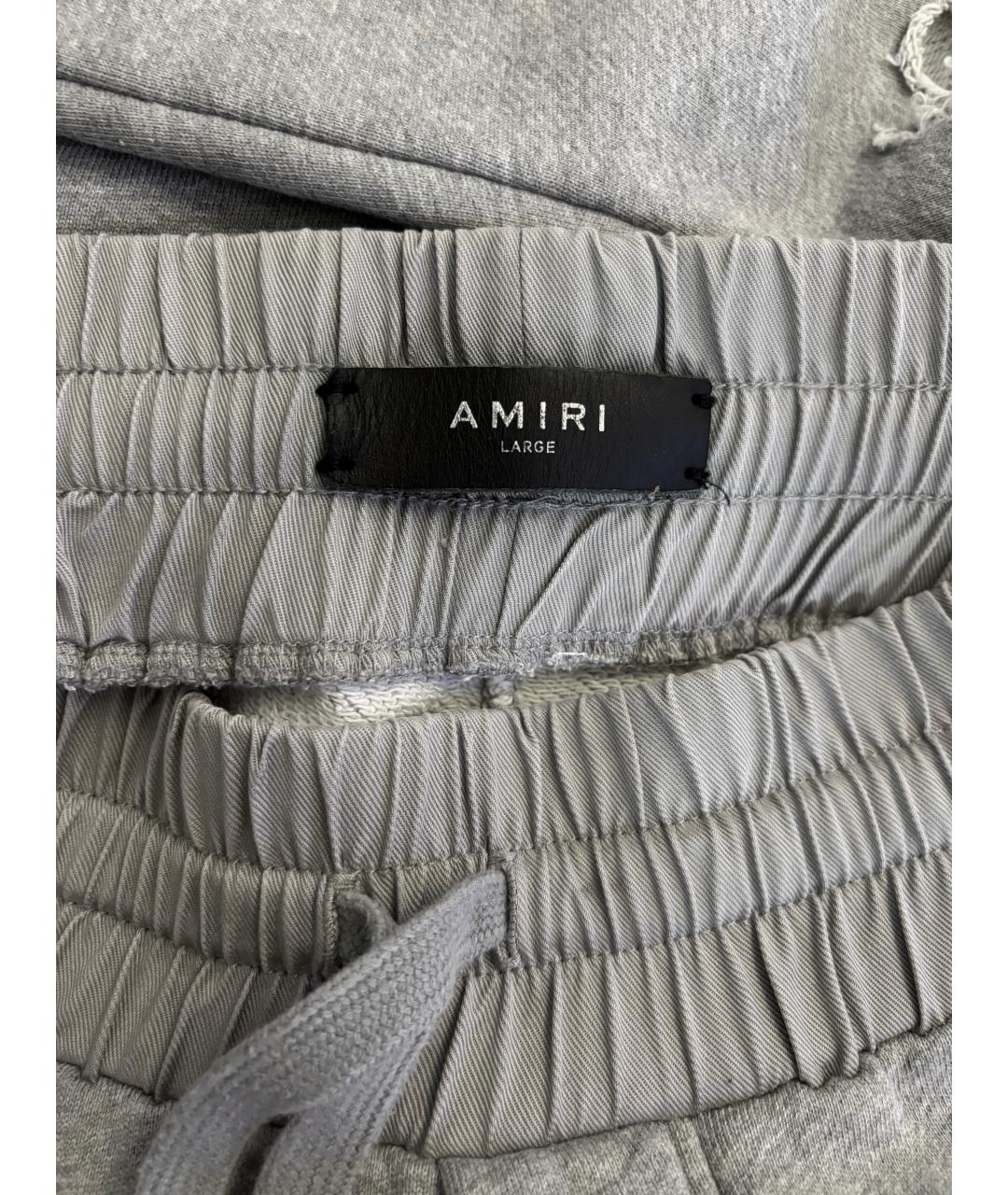 AMIRI Серые хлопковые джинсы скинни, фото 3