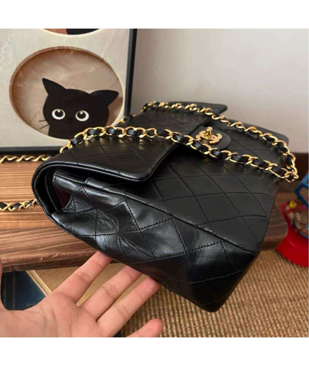 CHANEL Черная кожаная сумка тоут, фото 3