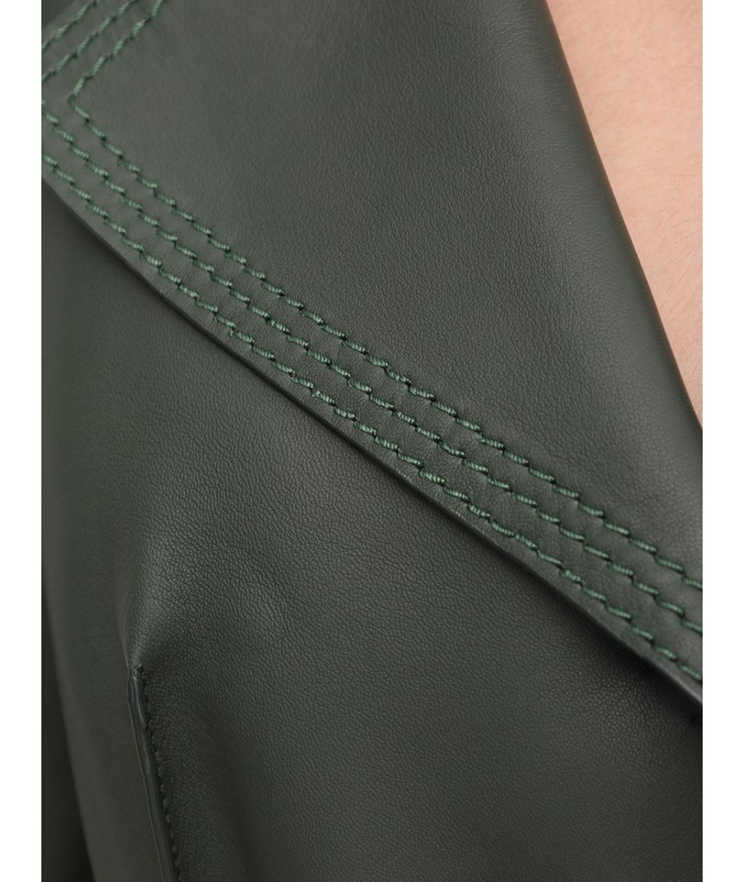 FENDI Зеленая кожаная куртка, фото 4