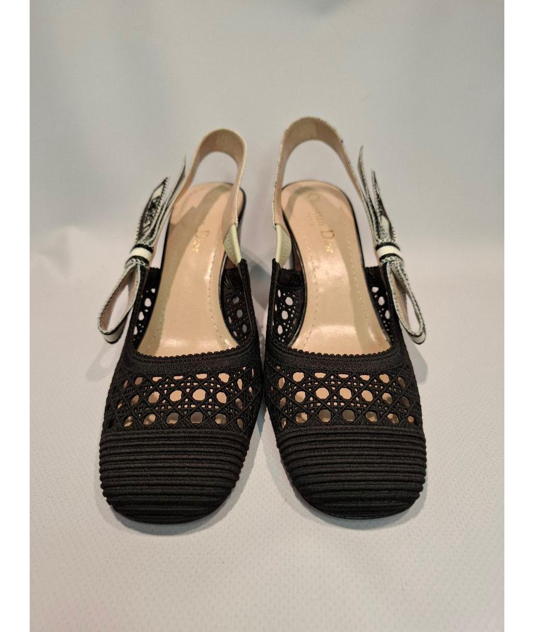 CHRISTIAN DIOR Черные текстильные туфли, фото 2