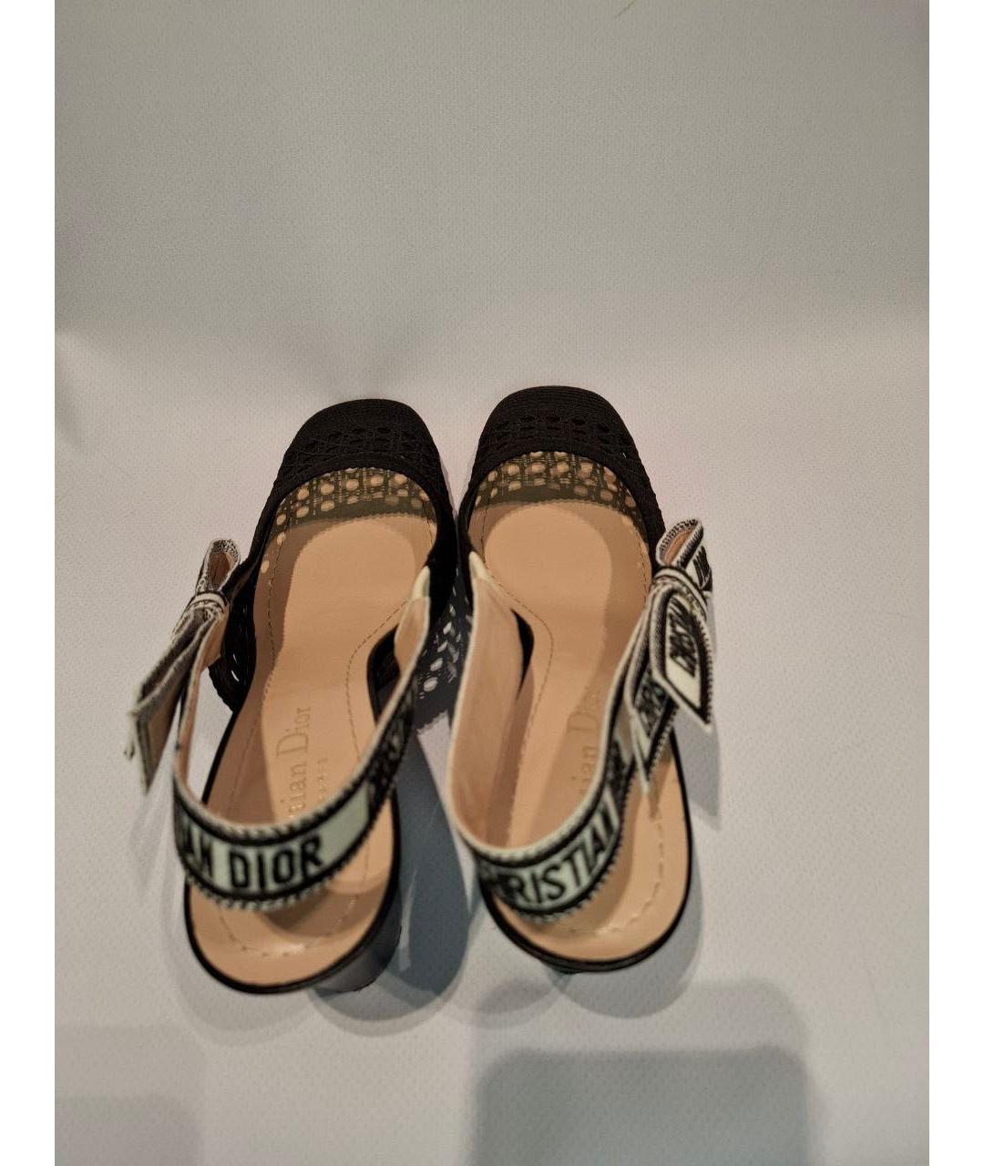 CHRISTIAN DIOR Черные текстильные туфли, фото 3