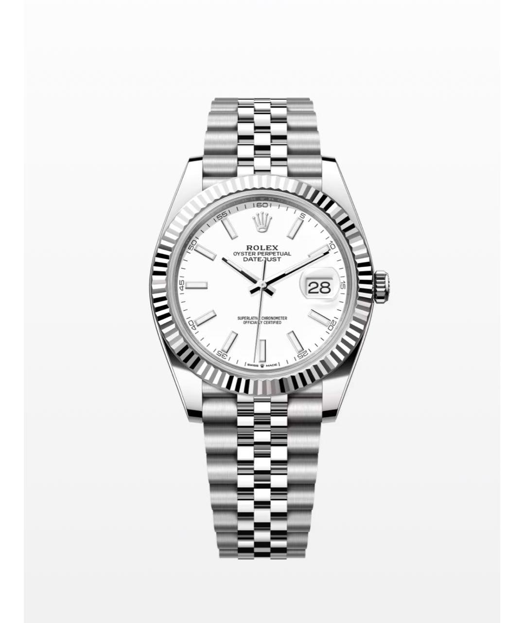 ROLEX Белые часы из белого золота, фото 3