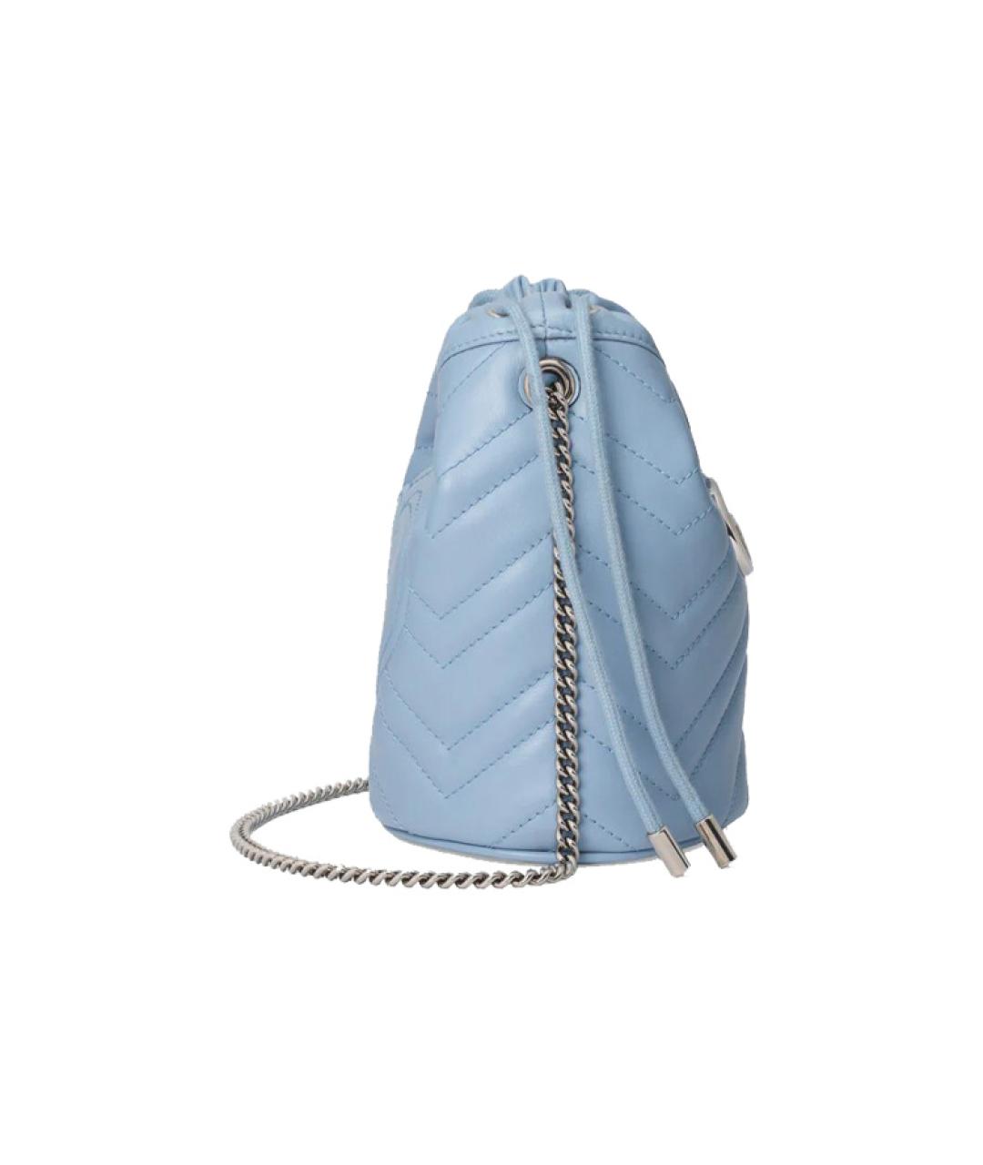 GUCCI Голубая кожаная сумка через плечо, фото 4