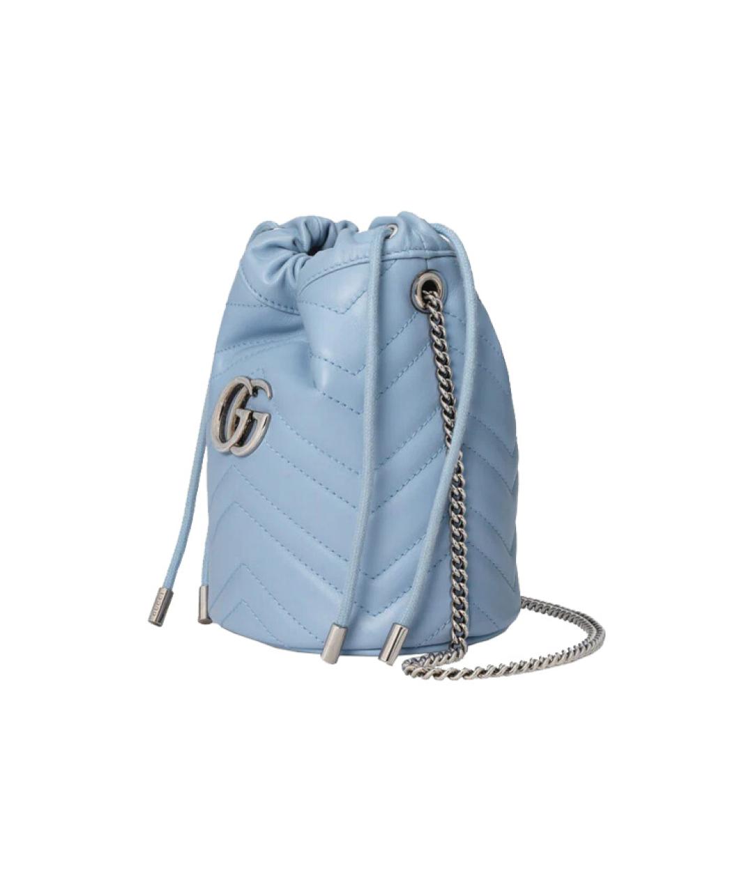GUCCI Голубая кожаная сумка через плечо, фото 2