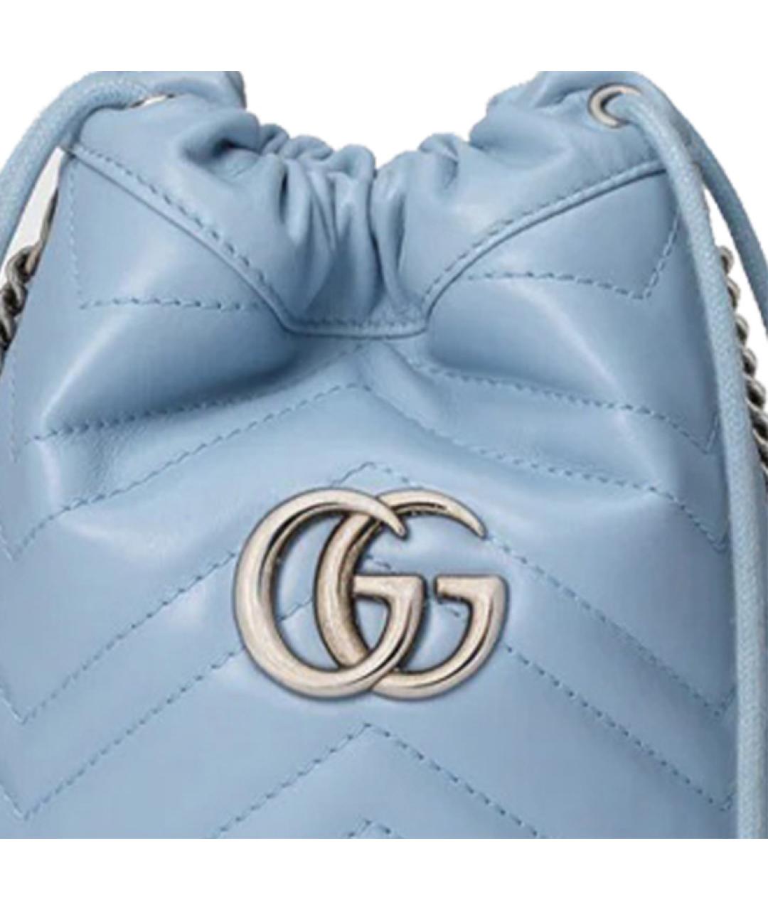 GUCCI Голубая кожаная сумка через плечо, фото 8