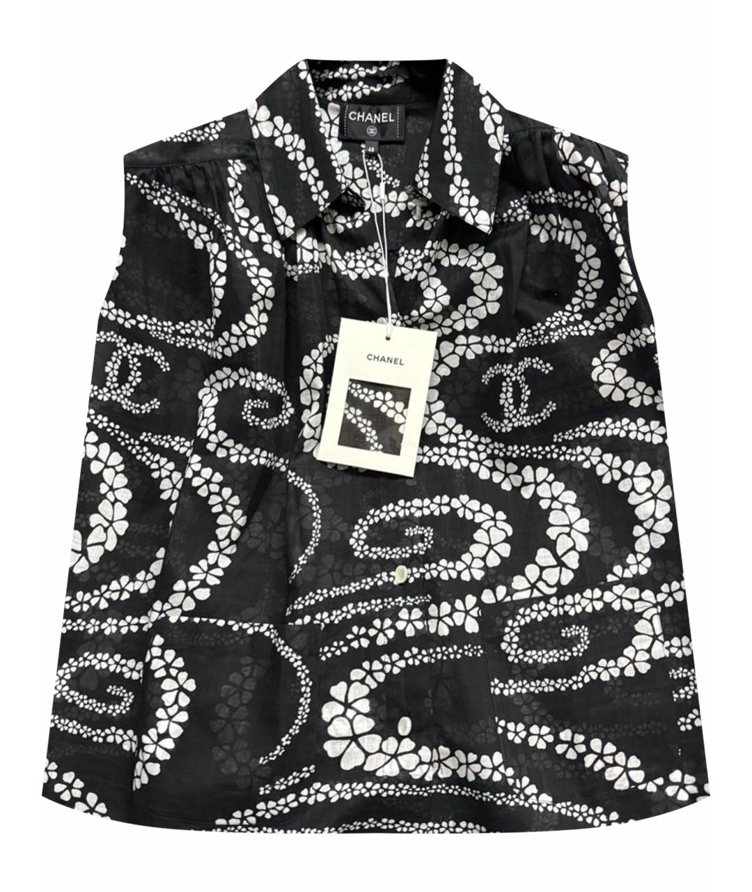 CHANEL Черная хлопковая блузы, фото 1