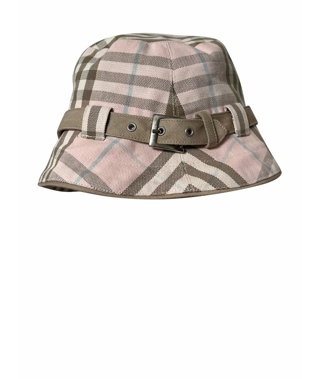 BURBERRY Розовая хлопковая панама, фото 1
