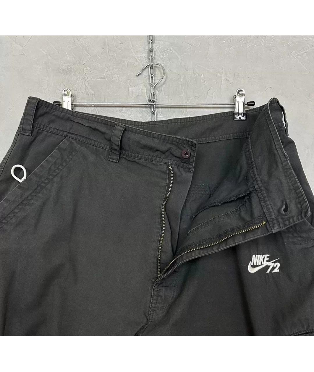 NIKE Антрацитовые хлопковые шорты, фото 6