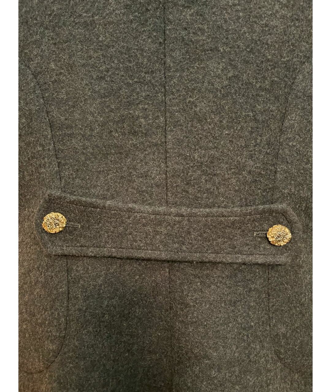 CHANEL PRE-OWNED Серый шерстяной жакет/пиджак, фото 3