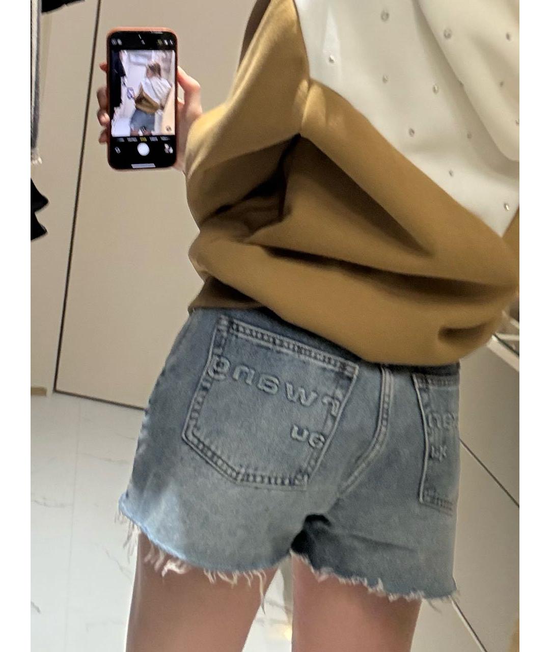 ALEXANDER WANG Голубые хлопковые шорты, фото 7