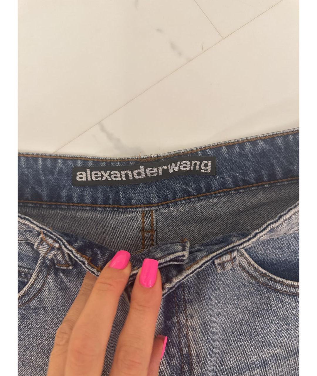 ALEXANDER WANG Голубые хлопковые шорты, фото 3