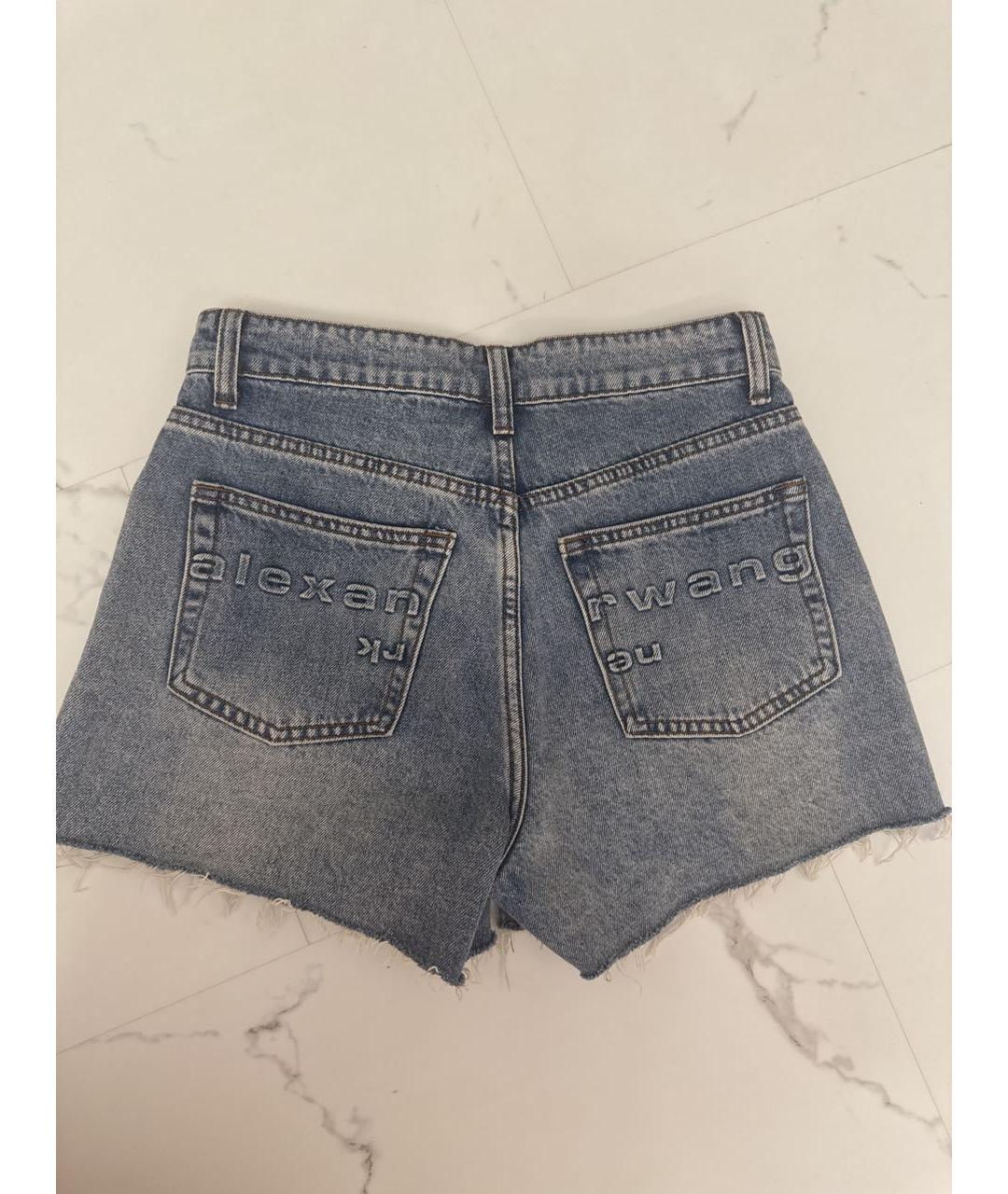 ALEXANDER WANG Голубые хлопковые шорты, фото 2