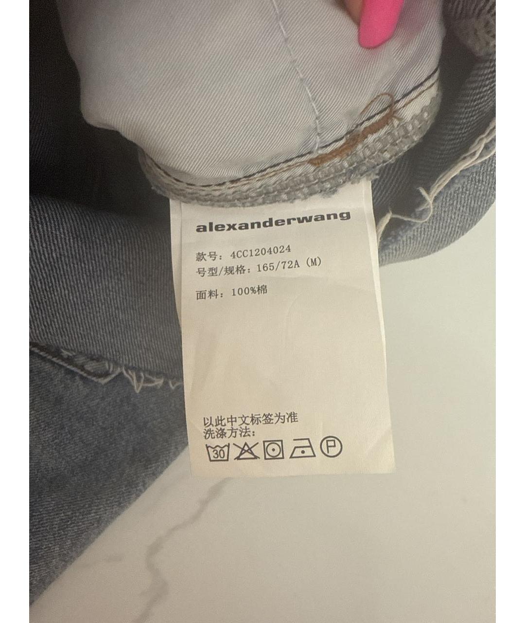 ALEXANDER WANG Голубые хлопковые шорты, фото 6
