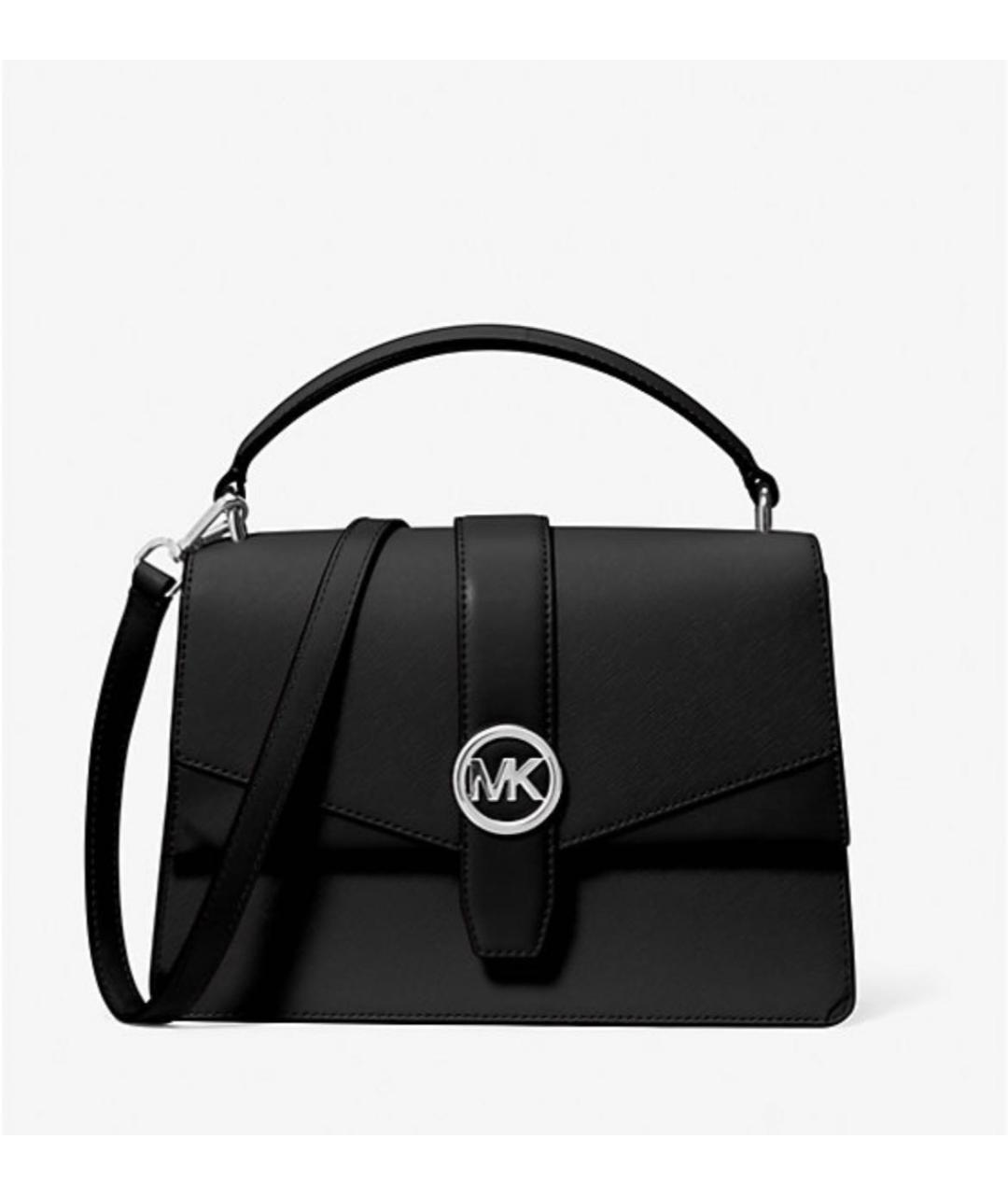 MICHAEL KORS Черная кожаная сумка через плечо, фото 5