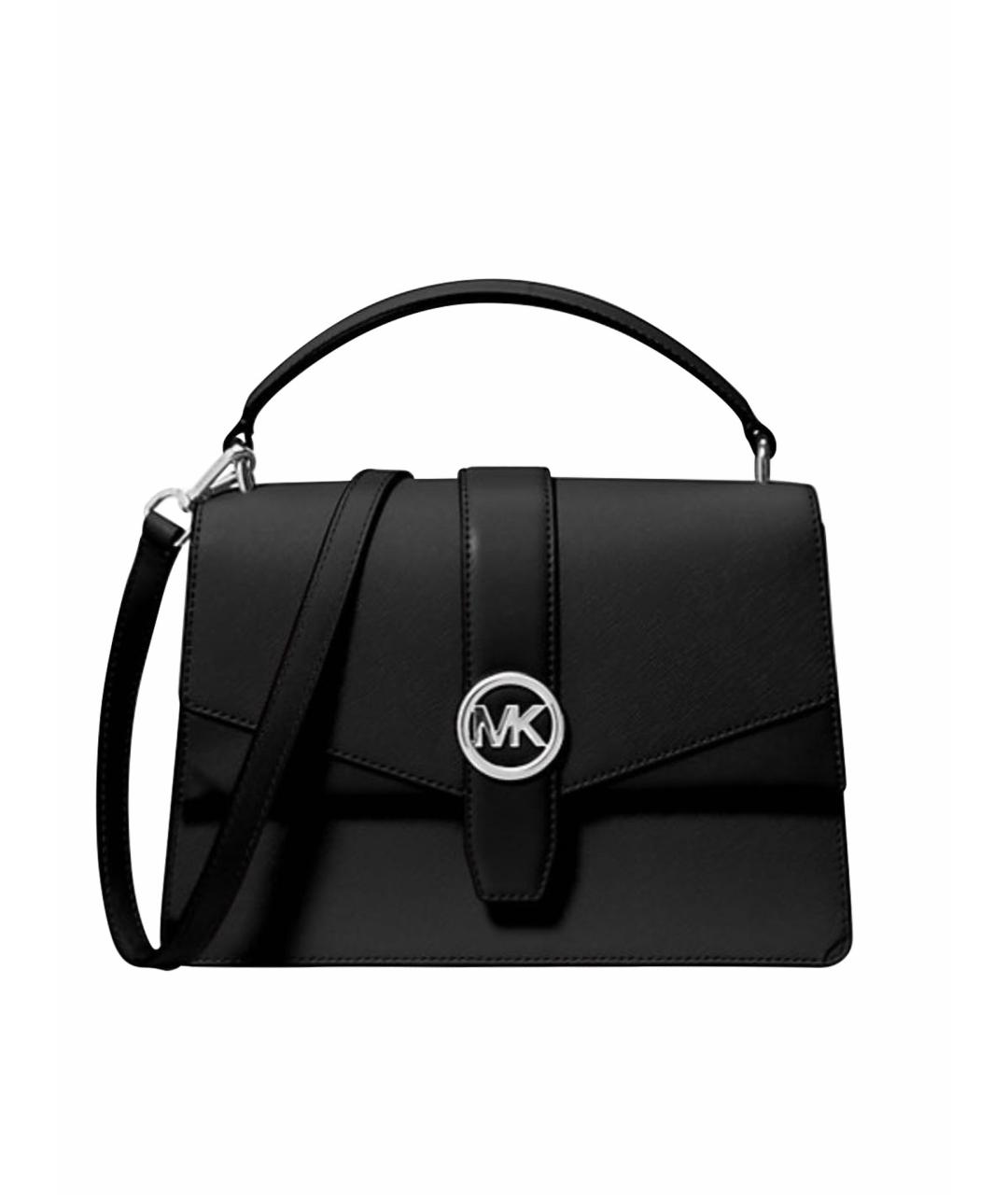 MICHAEL KORS Черная кожаная сумка через плечо, фото 1