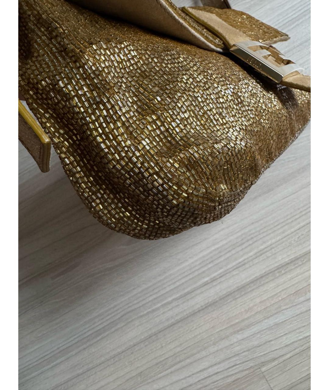 FENDI Золотая сумка через плечо, фото 4
