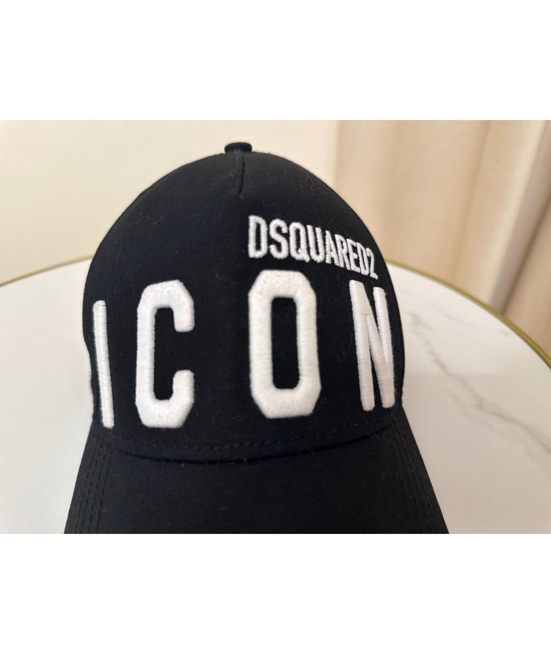 DSQUARED2 Черная хлопковая кепка, фото 4