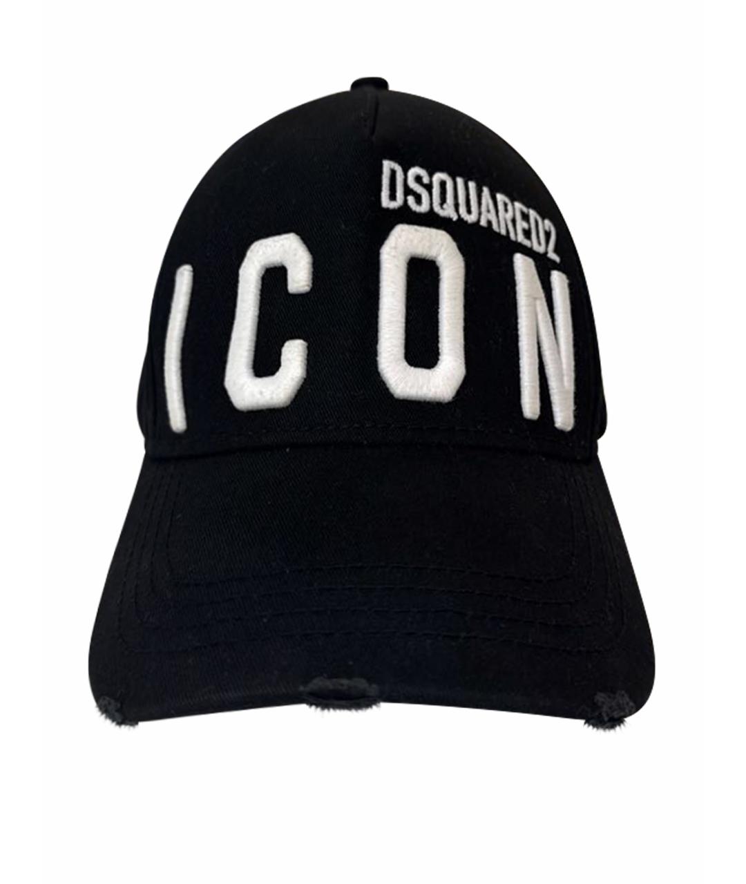 DSQUARED2 Черная хлопковая кепка, фото 1