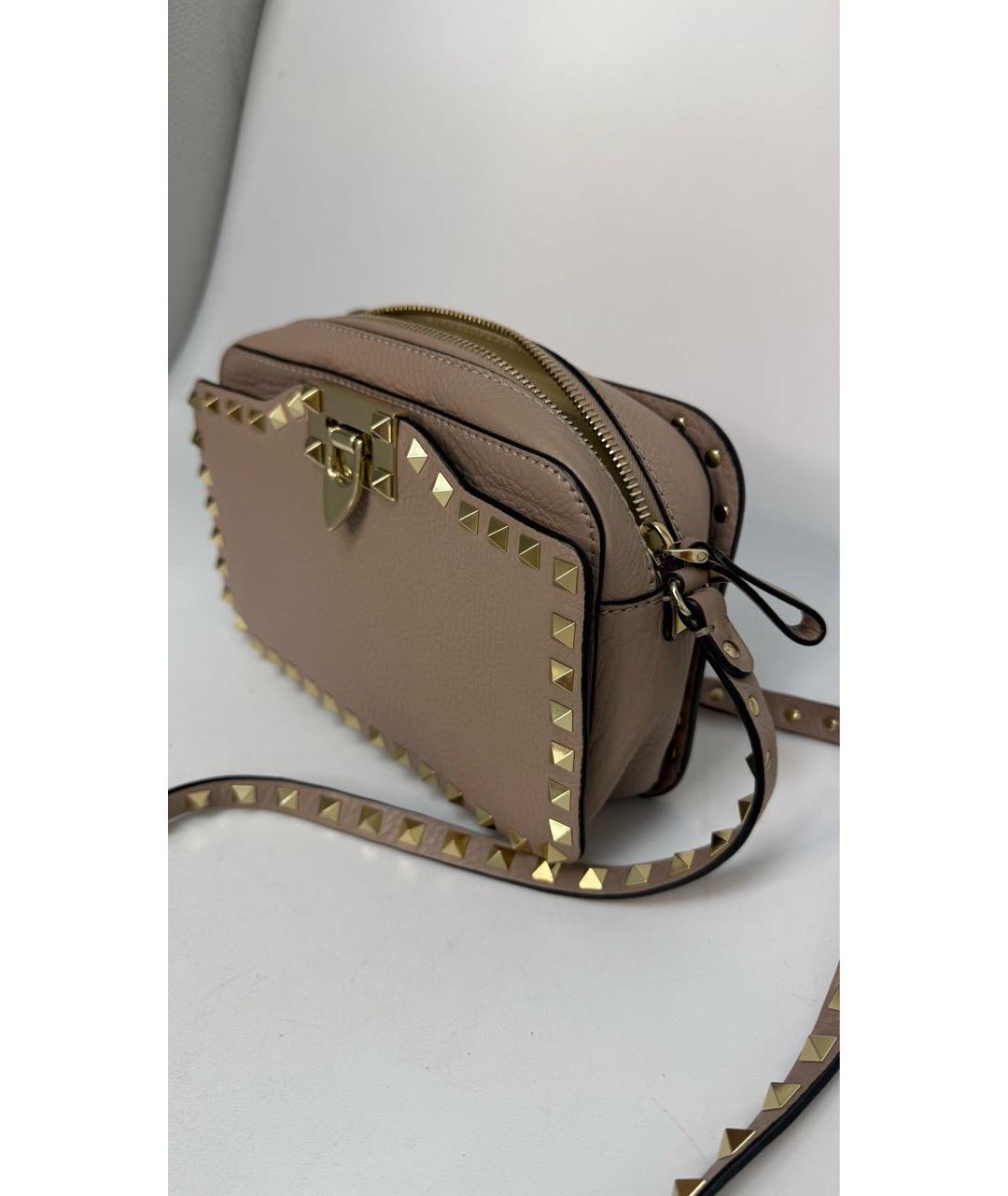 VALENTINO Бежевая кожаная сумка через плечо, фото 2