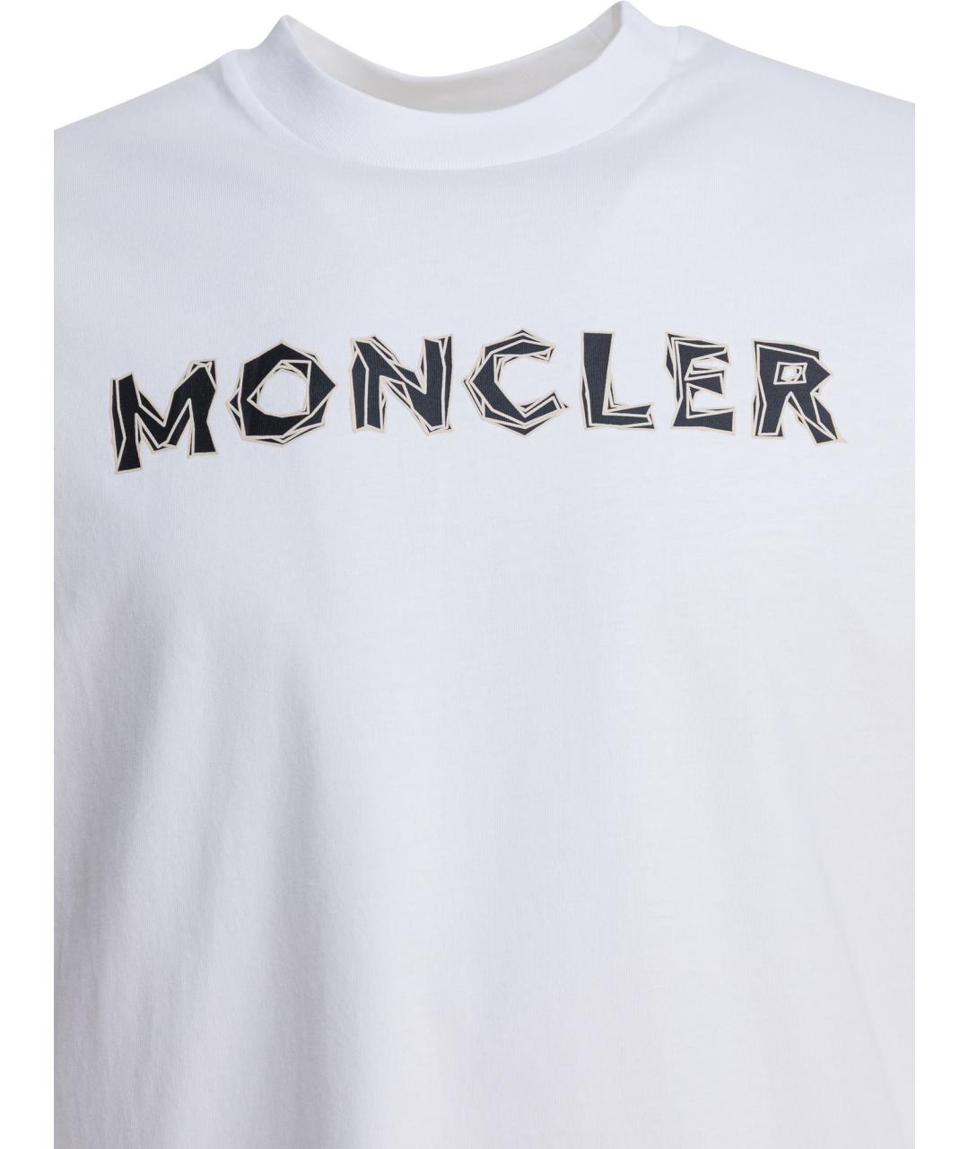 MONCLER Белая хлопковая футболка, фото 3