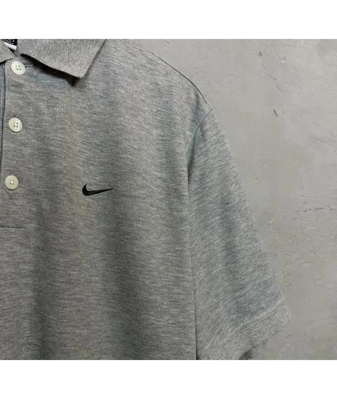 NIKE Серое поло с коротким рукавом, фото 4