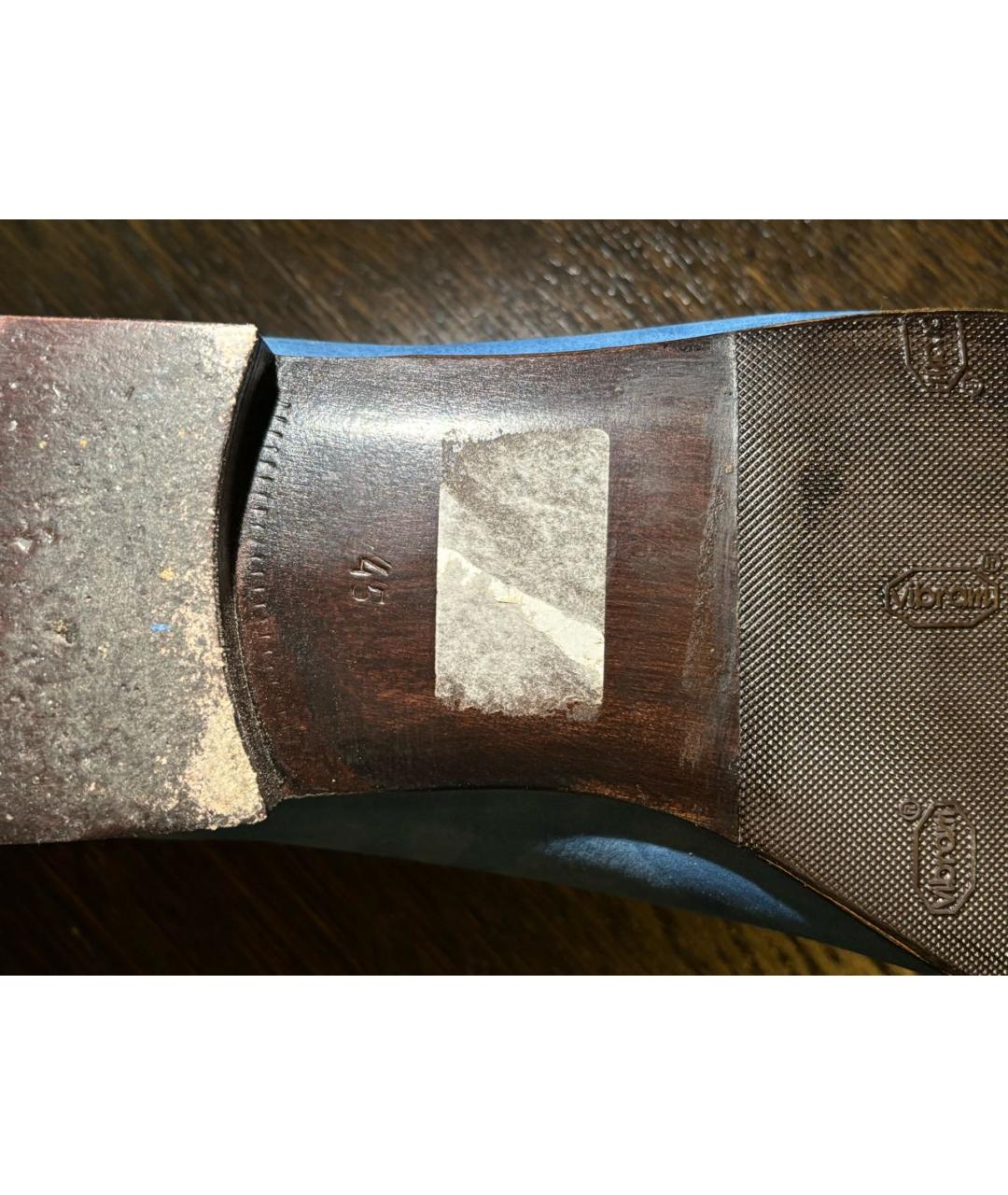 BRIONI Синие нубуковые туфли, фото 8