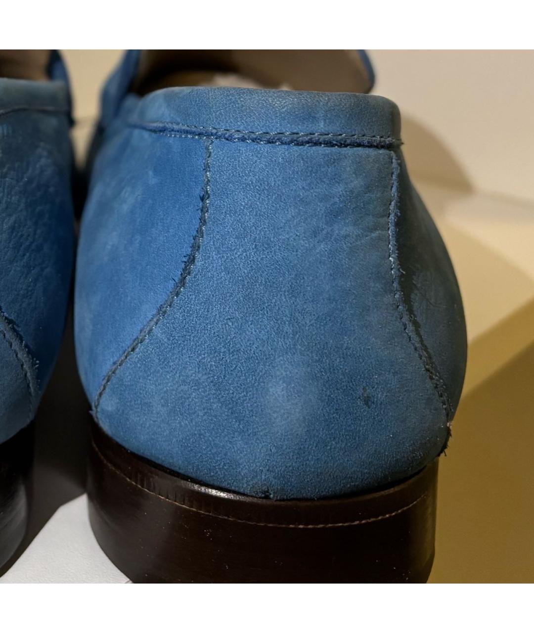 BRIONI Синие нубуковые туфли, фото 7