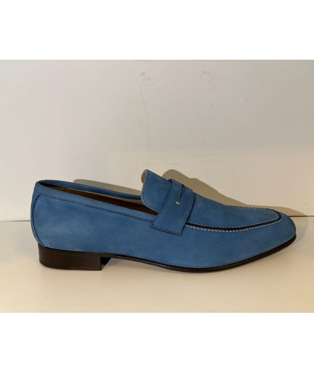BRIONI Синие нубуковые туфли, фото 9