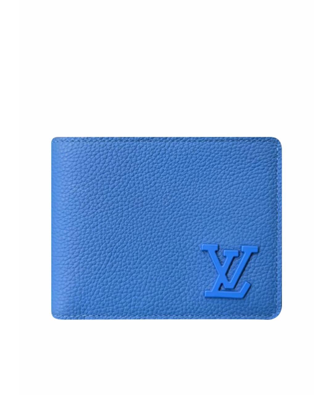 LOUIS VUITTON Синий кожаный кошелек, фото 1