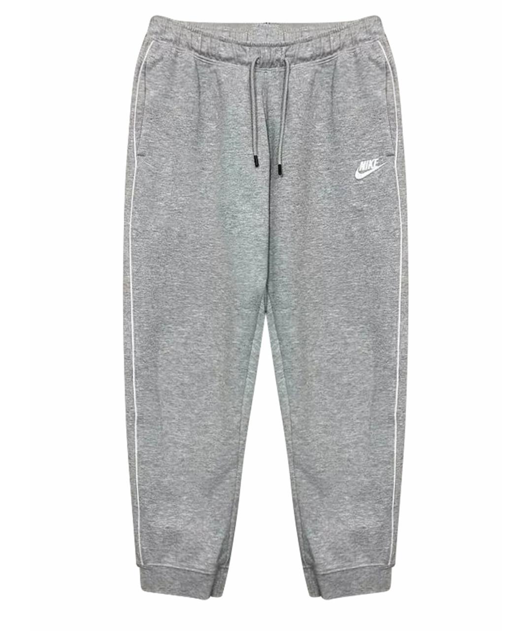 NIKE Серые хлопковые спортивные брюки и шорты, фото 1