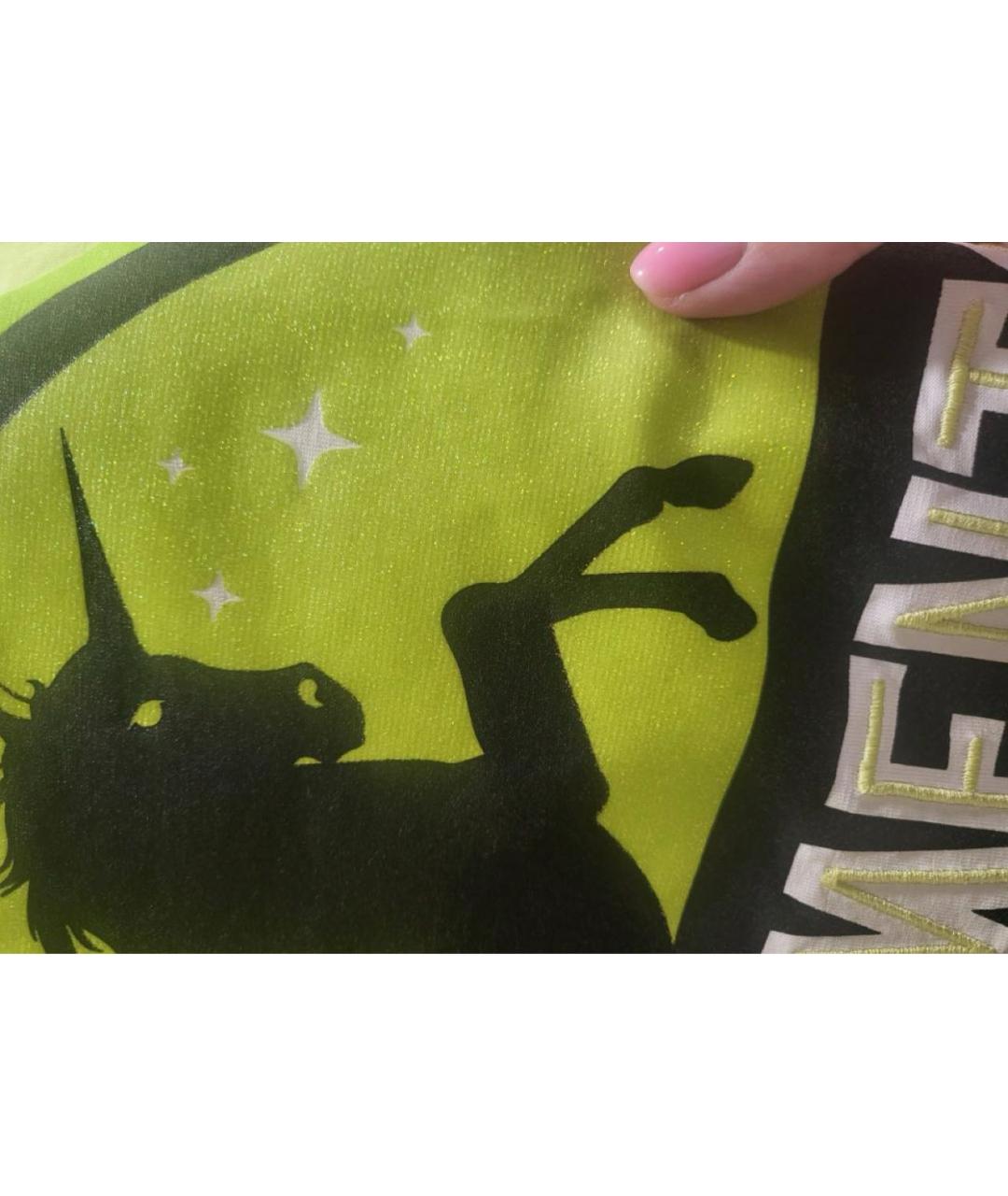 VETEMENTS Салатовая хлопко-эластановая футболка, фото 3