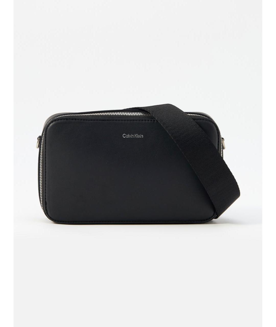CALVIN KLEIN Черная сумка на плечо из искусственной кожи, фото 4