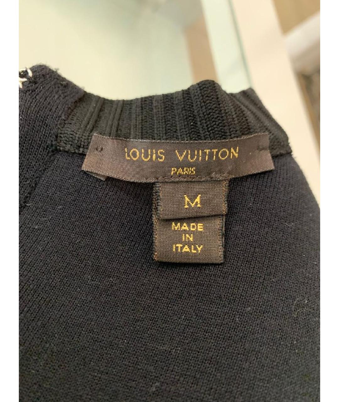 LOUIS VUITTON Черное хлопковое повседневное платье, фото 5
