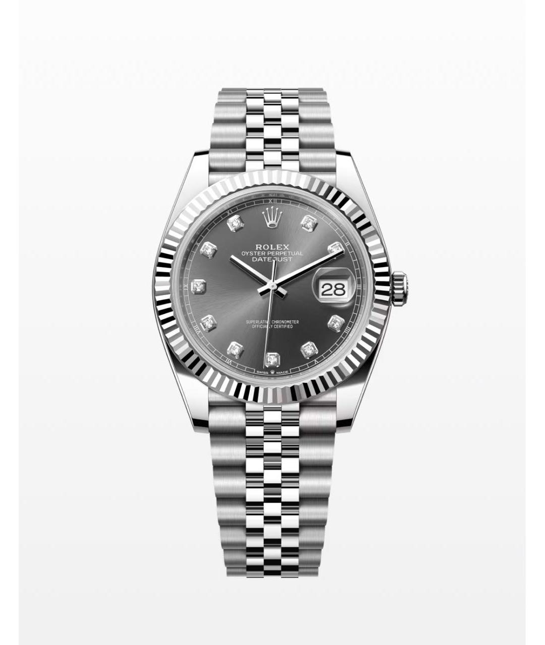 ROLEX Антрацитовые часы из белого золота, фото 3