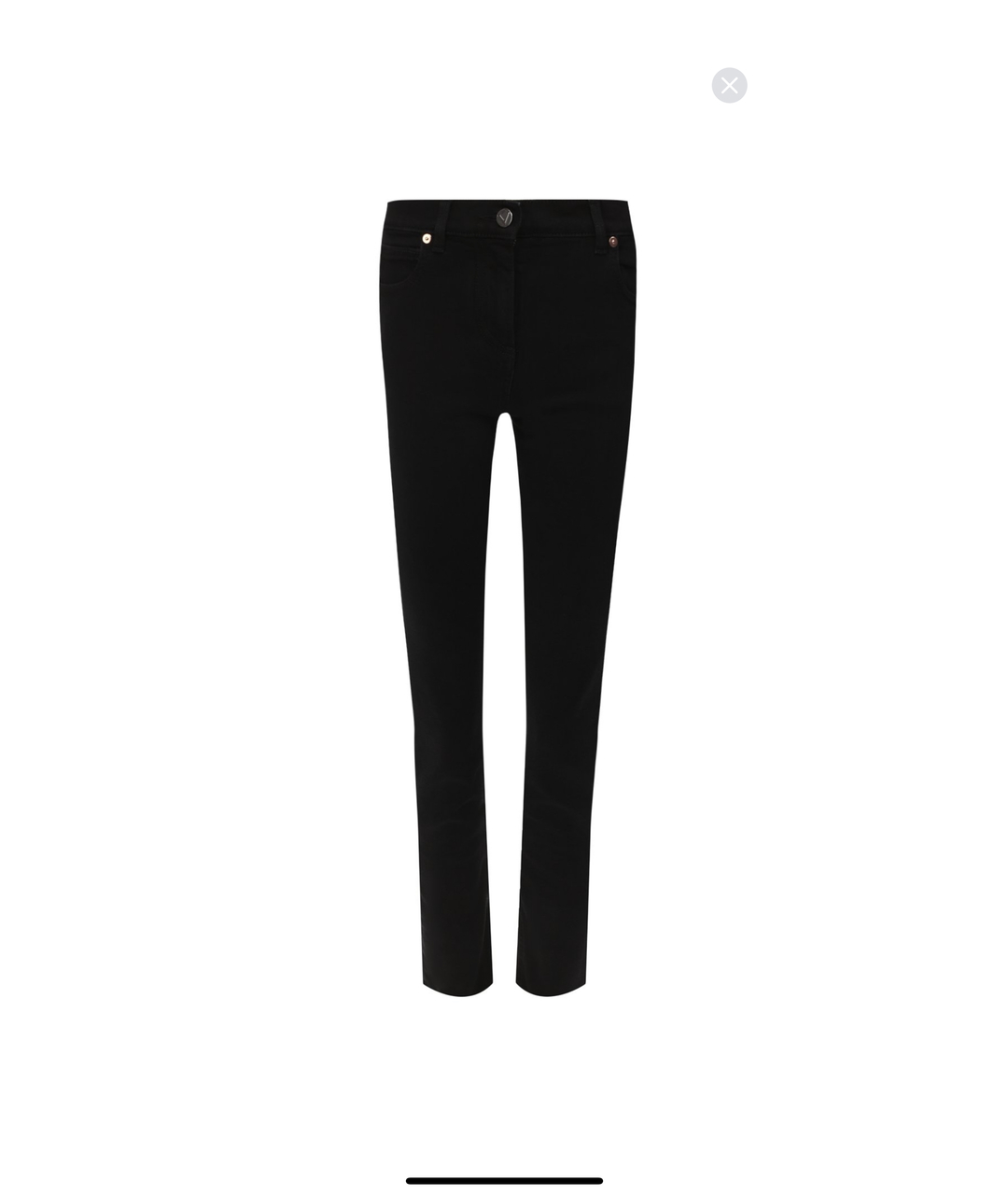 VALENTINO Черные хлопко-эластановые прямые джинсы, фото 5