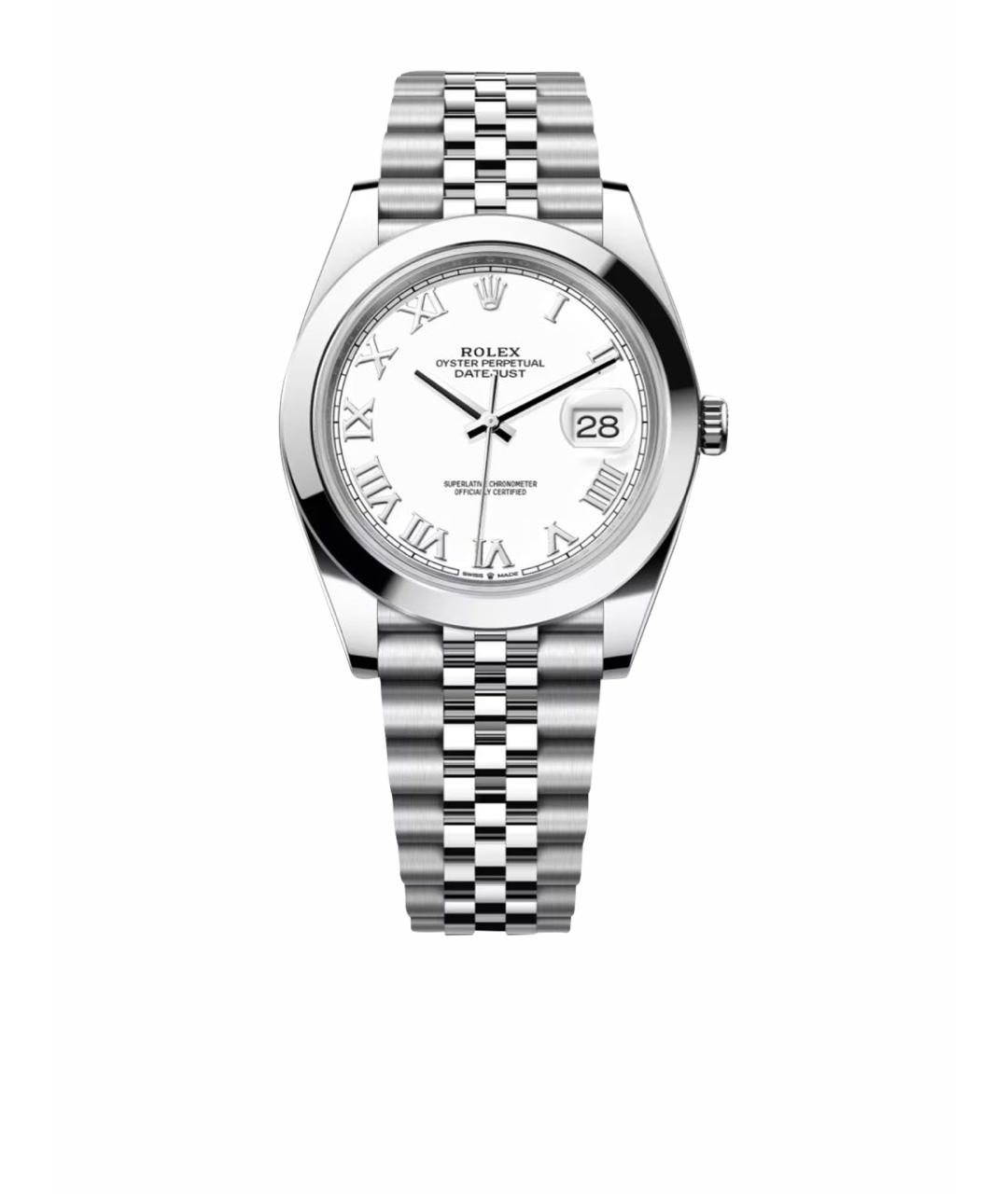 ROLEX Белые металлические часы, фото 1