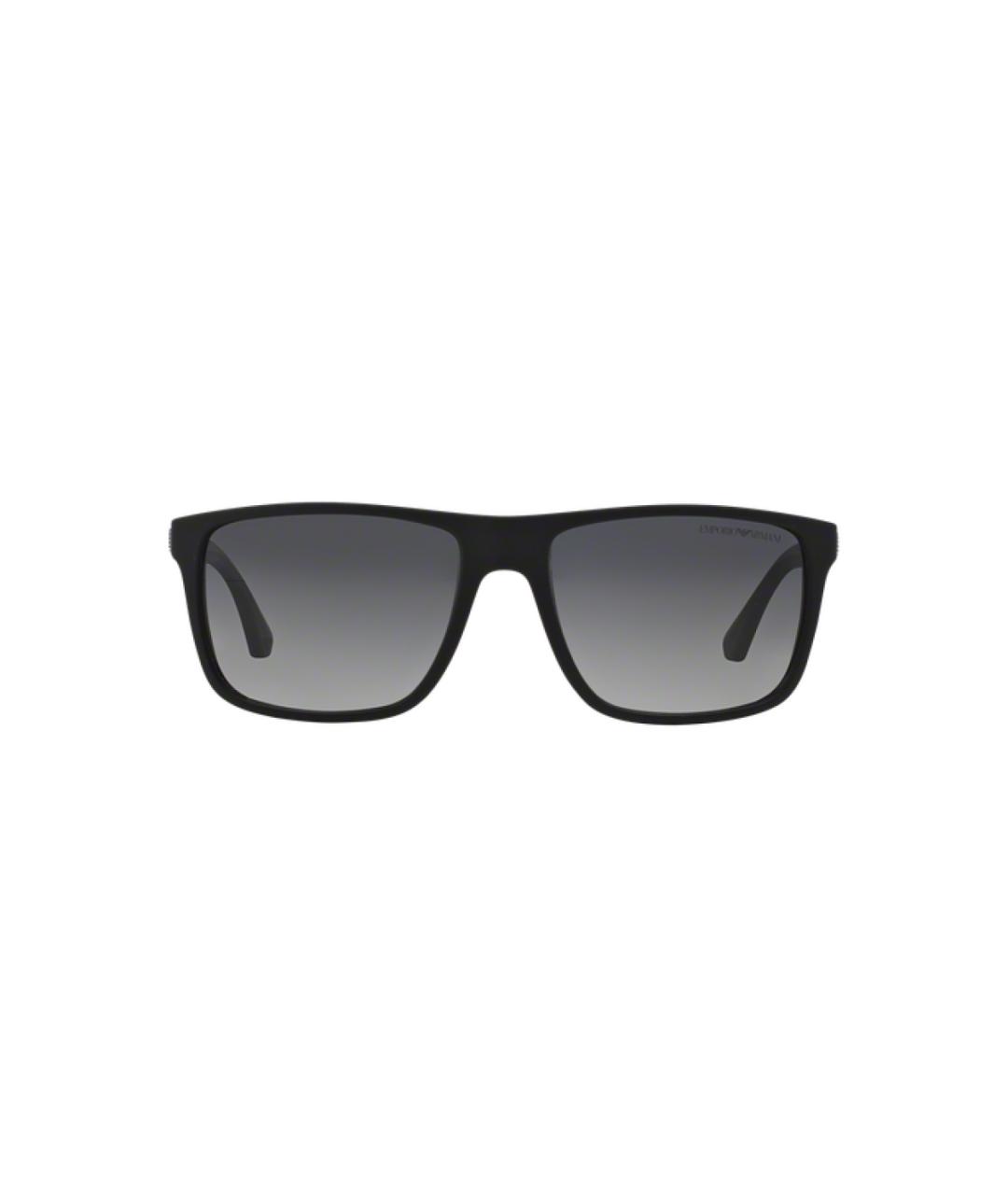 EMPORIO ARMANI Черные пластиковые солнцезащитные очки, фото 2