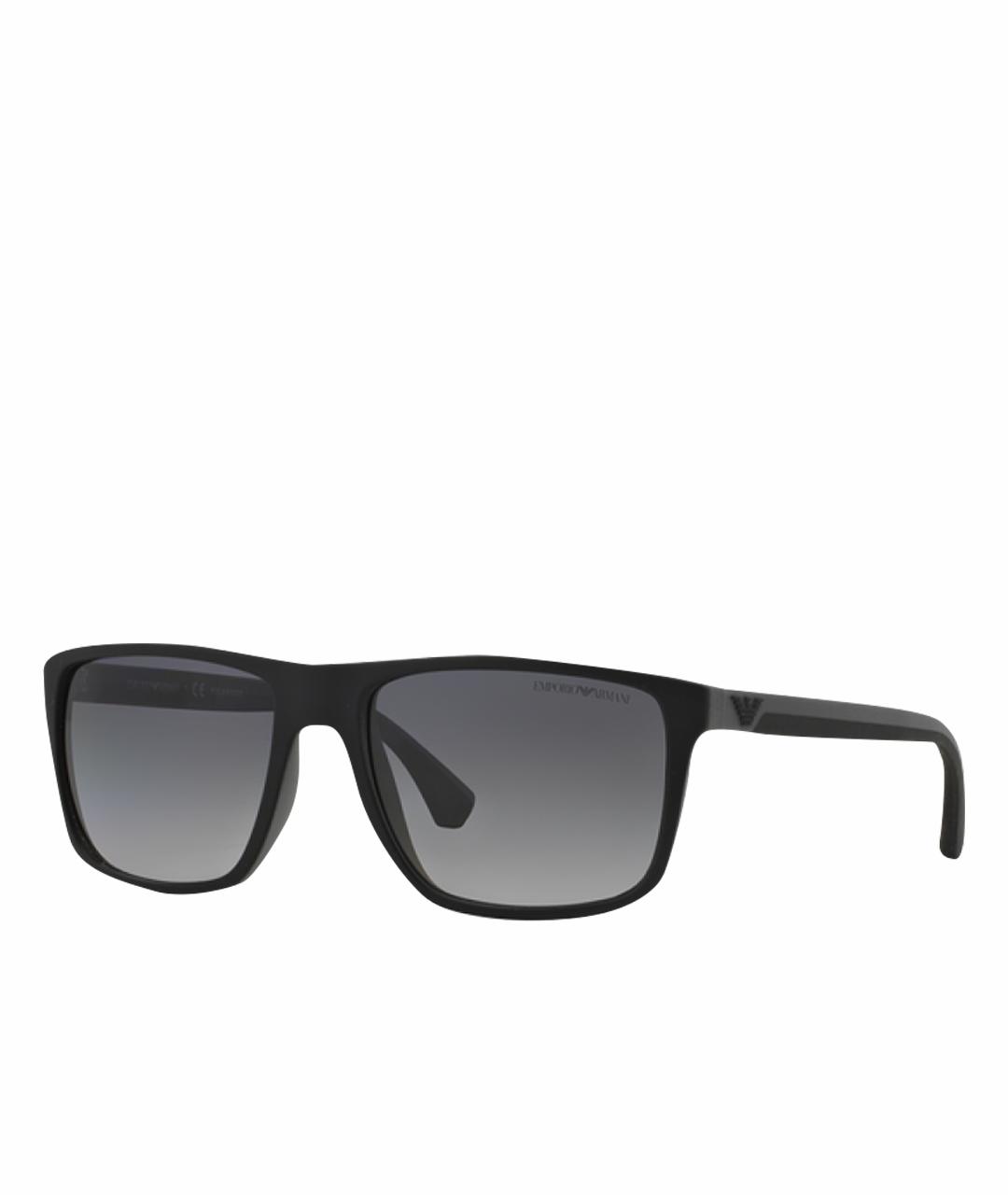 EMPORIO ARMANI Черные пластиковые солнцезащитные очки, фото 1