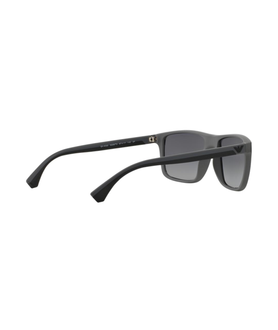 EMPORIO ARMANI Черные пластиковые солнцезащитные очки, фото 6