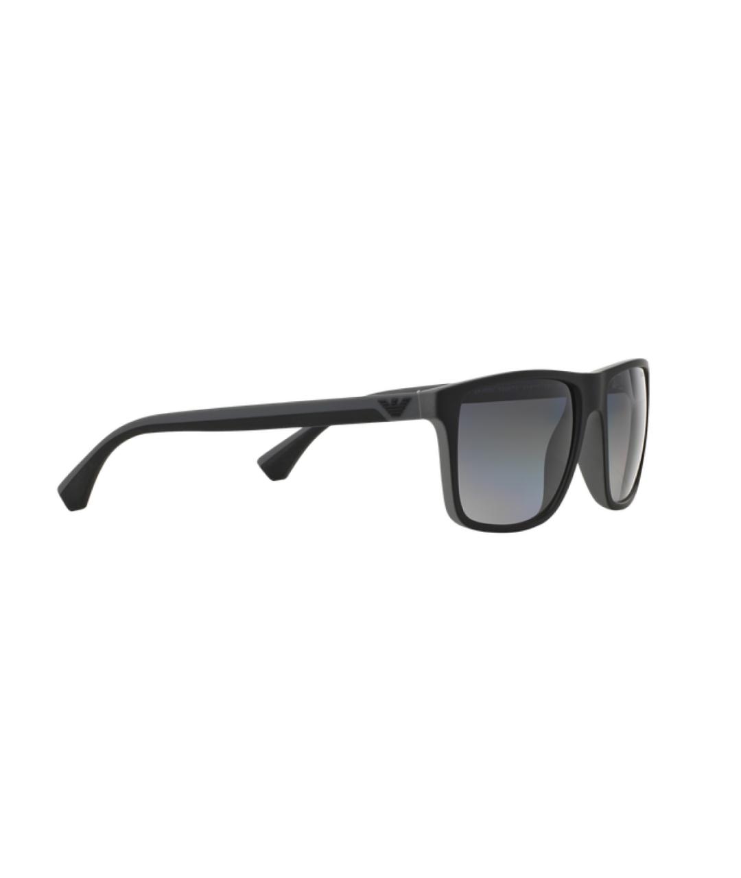 EMPORIO ARMANI Черные пластиковые солнцезащитные очки, фото 7