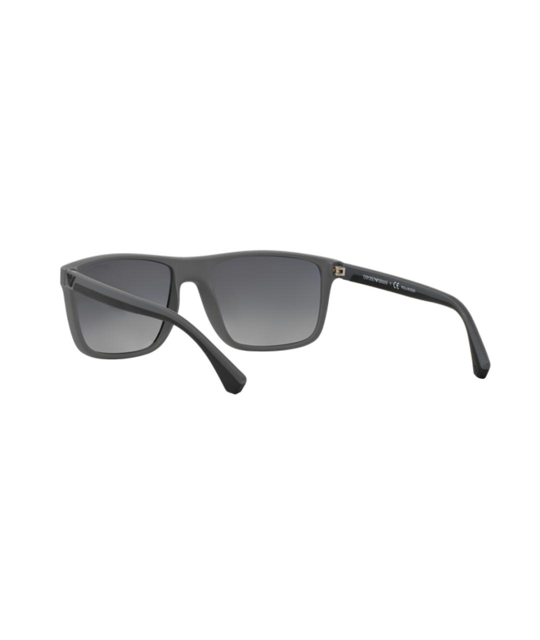 EMPORIO ARMANI Черные пластиковые солнцезащитные очки, фото 5
