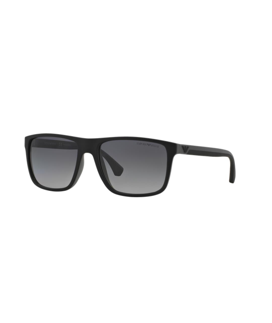 EMPORIO ARMANI Черные пластиковые солнцезащитные очки, фото 8