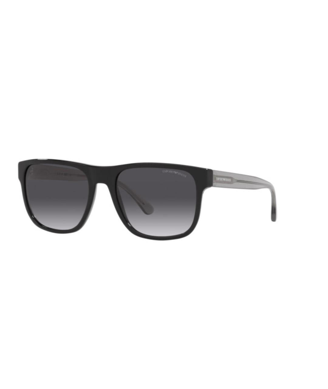 EMPORIO ARMANI Черные пластиковые солнцезащитные очки, фото 8