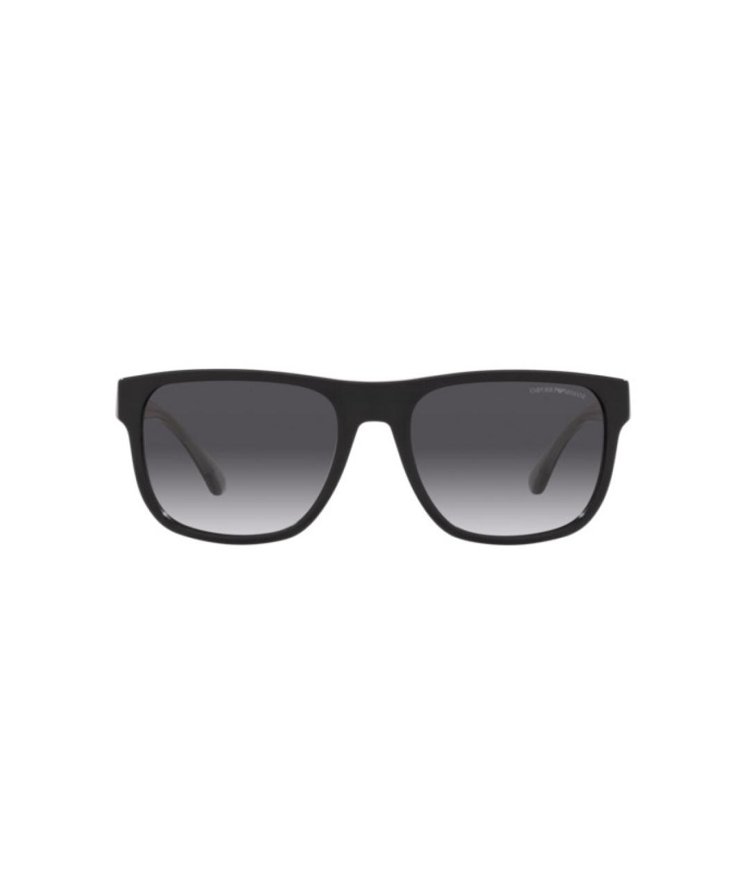 EMPORIO ARMANI Черные пластиковые солнцезащитные очки, фото 2
