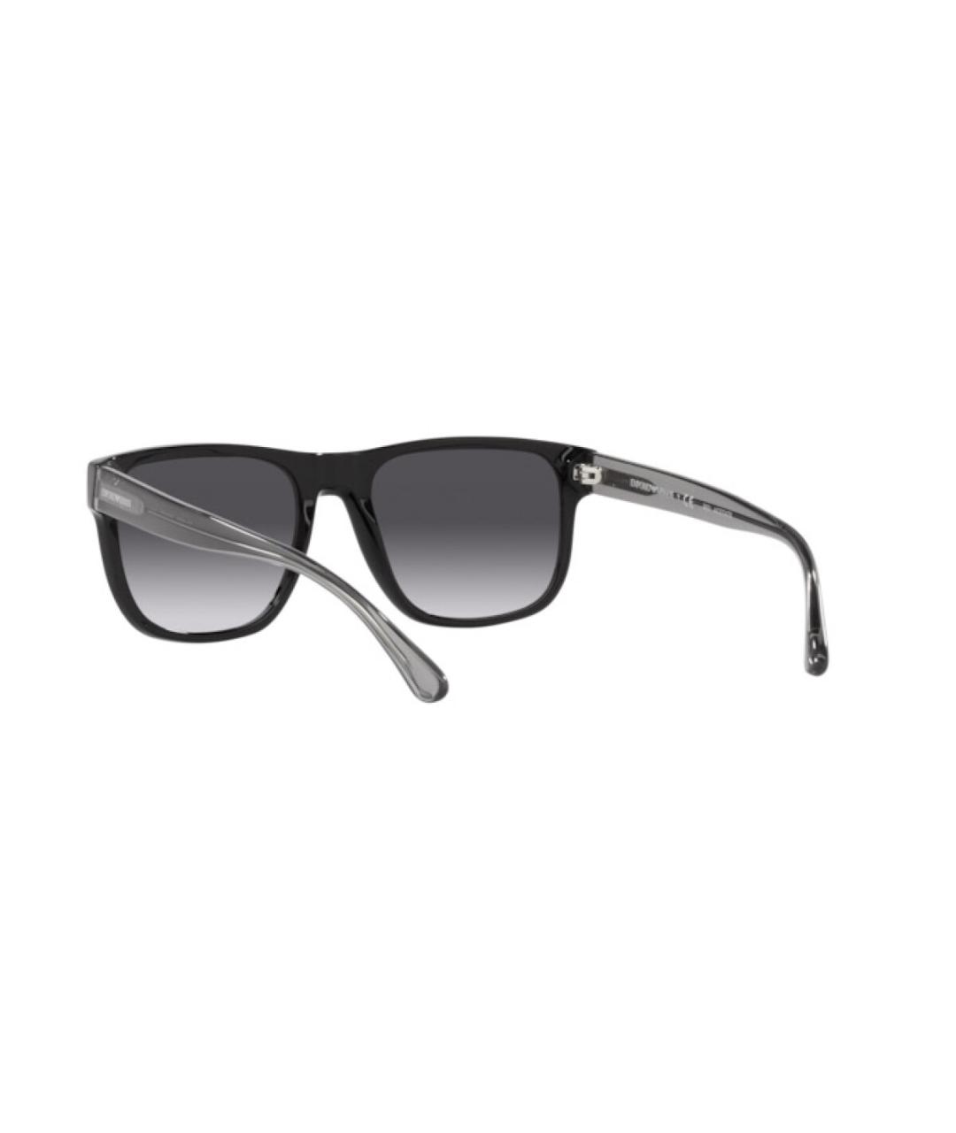 EMPORIO ARMANI Черные пластиковые солнцезащитные очки, фото 5